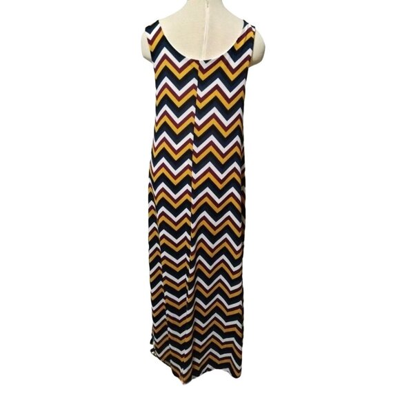 J For Justify Chevron Side Splits Sleeveless Design Maxi Dress Size XL - Picture 4 of 6